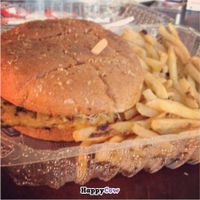 Tenpeh burger and air fries at The Flowering Tree in West Hollywood