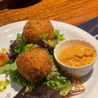 Vegan arancini at The Kings Arms All Cannings in Devizes