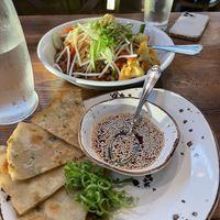 Scallion pancakes & tofu pad Thai   at LuluBangBang in Durham