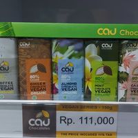 Vegan selection box at Cau Chocolates Factory & Restaurant in Tabanan