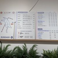 Menu  at Lazy Sundaes - Dumbo in Brooklyn