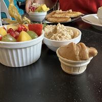 Fruit salad and extras  at Café Jakubowski in Cologne