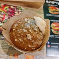 Vegan blueberry muffin at WAW - Salad Story - Gate 32 in Warsaw