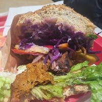 Pastrami Burger at WAW - Salad Story - Gate 32 in Warsaw