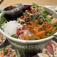 Vegan teriyaki saladd  at WAW - Salad Story - Gate 32 in Warsaw