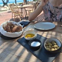 The "bread combo" at Enorme Teatro Beach Resort in Crete