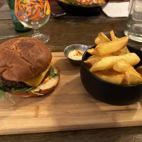 Cheezy burger  at SOIL Vegan Café - East in Amsterdam