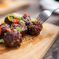 Italian meatballs #Veganuary at SOIL Vegan Café - East in Amsterdam