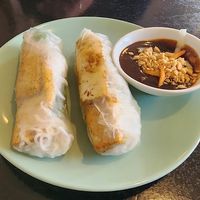 Vegan spring roles at Enjoy Saigon in Bergen