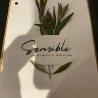 Current menu  at Sensible in Montpellier