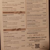 Menu at Eetcafé het Leven in Leeuwarden