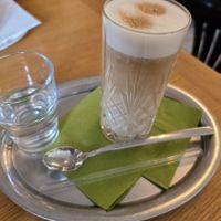 Latte Macciato mit Hafermilch at Schlosscafe in Bad Mergentheim