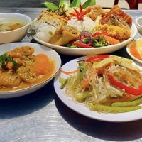 Selection of food   at Quan Com Chay in Ho Chi Minh City