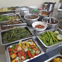 Buffet food at Quan Com Chay in Ho Chi Minh City