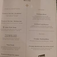 Vegan options at Alma in Cartagena