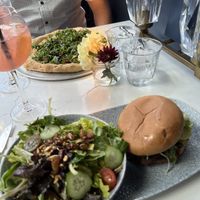 Smash burger and Mediterranean Pizza   at The Table Bistro in Abbotsford