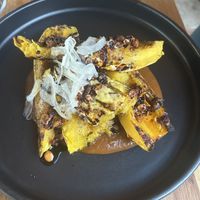Grilled squash with miso mole   at BATA in Tucson