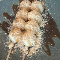 Fried dango and muscovado syrup at ALT.a - Dosan in Seoul