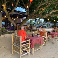Beachfront setting at Rimlay Restaurant in Krabi