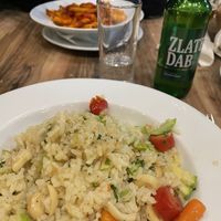 Risotto and tomato pasta   at Belvedere in Ohrid