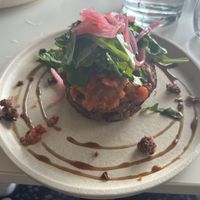 Vegan Fritters 😊  at The Beach House in Blackmans Bay