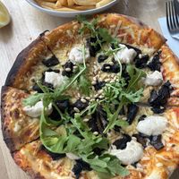 Vegan mushroom pizza  at The Beach House in Blackmans Bay