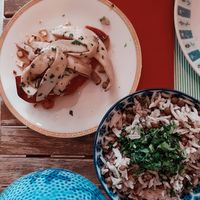 Baked Tomato and Lentilrice at Kitchen 151 in Brussels
