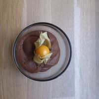 Vegan chocolate mousse  at Ma Pause Bio in Narbonne