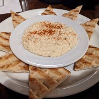 Hummus starter at Faros Villa in Naxos