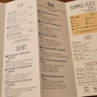 English menu at Csicseri Gozsdu in Budapest