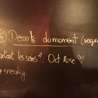 Menu at La Luck in Brussels