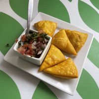 Pumpkin sopaipillas! Complimentary starter   at El Arbol in Santiago