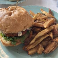 Crab cake burger  at Community Restaurant in Mississauga