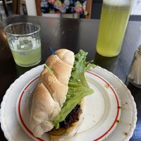 Seitan sandwich + limonada  at La Vegana in Buenos Aires