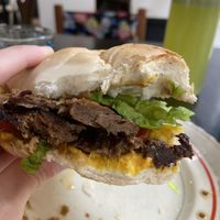 Seitan sandwich  at La Vegana in Buenos Aires