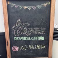 Sign  at La Vegana in Buenos Aires