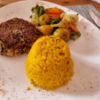 Mushroom patty  at Hotel Recanto da Serra in Ouro Preto