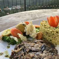 Mushroom steak  at Hotel Recanto da Serra in Ouro Preto