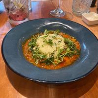 Vegetable Tajine - undercooked, burnt and bland at Agapi Bistro + Garden in Pensacola