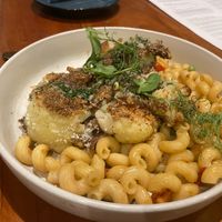 Cauliflower Kiev - Flaxseed crust felt like gummy phlegm at Agapi Bistro + Garden in Pensacola