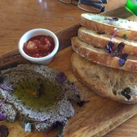 Mushroom walnut pate   at Waterfront Bar & Kitchen in Paraparaumu