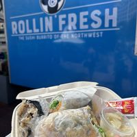 Tofu musubi and forbidden city sushi burrito   at Rollin' Fresh - Pioneer Square in Portland
