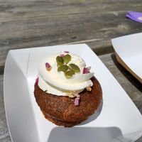 Carrot cake cupcake at Rubie's Place in Dwellingup