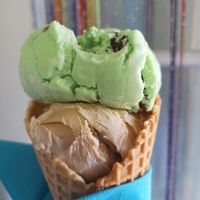 Mint Choc Chip and Peanut Butter & Salted Caramel on bottom at Rubie's Place in Dwellingup