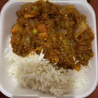 Leftovers. Sooo good. Eggplant dish! at India Town in Wyoming