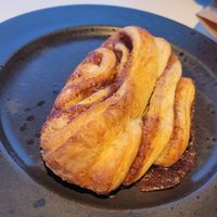 Cinnamon bun at Kaffi Kvika in Myvatn