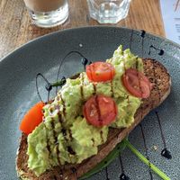 A very expensive and sad-looking avo on toast   at Airlie Beach Treehouse in Airlie Beach