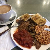 The full English and oat milk latte. Fabulous   at Lush Coffee in Whitby