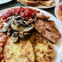 Full vegan breakfast   at Lush Coffee in Whitby