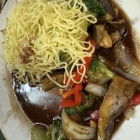 Portobello noodles   at Lotus Vegan Restaurant in Pinellas Park